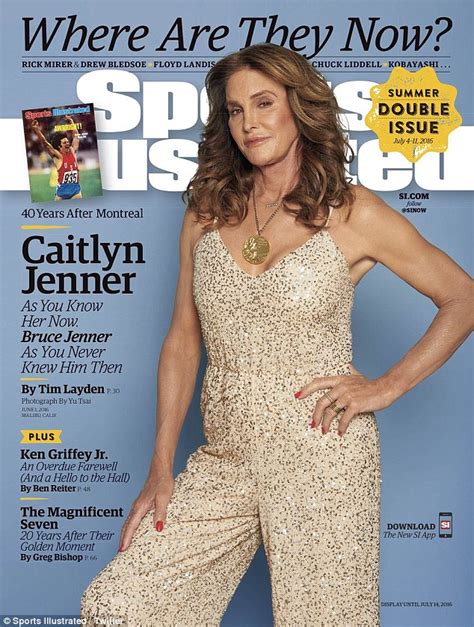 caitlyn jenner poses for sports illustrated cover with her gold medal daily mail online