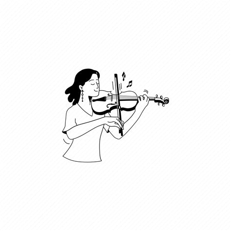 playing violin illustration download on iconfinder