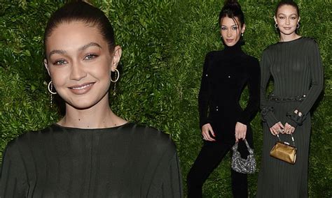 Gigi Hadid Goes Green While Bella Hadid Sports Faux Piercings At 2019