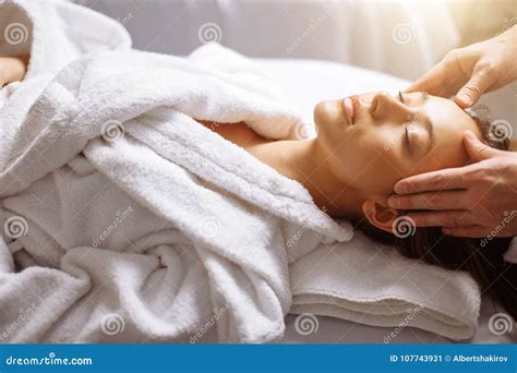 Girl Having Spa Facial Massage In Luxurious Beauty Salon Stock Image Image Of Bodycare Manual