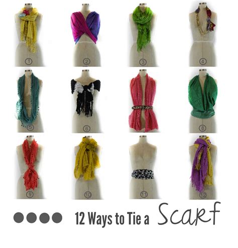 12 Ways To Tie A Scarf Ways To Tie Scarves How To Wear Scarves My Style