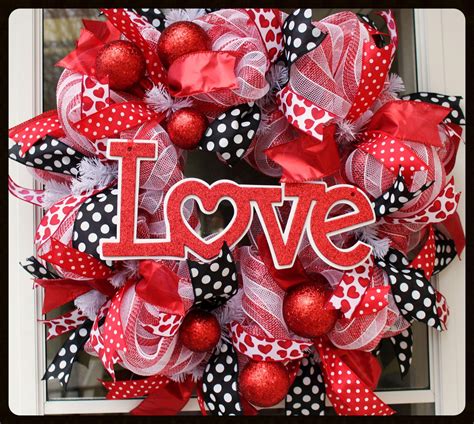 Valentines Wreath Love Valentines Day Wreath Glitter Valentine