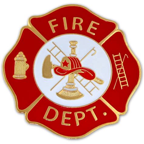 Fire Department Firefighter Badge Enamel Lapel Pin