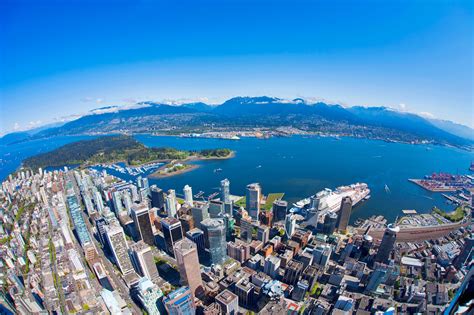 Aerial View Vancouver Downtown Harbour BCCIE