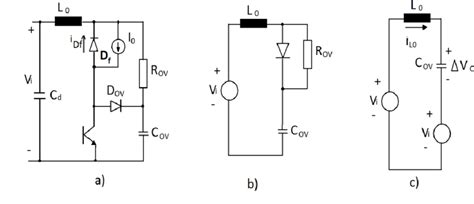 The source set the required voltage value at which there will be the protector. (a). Surge protection circuit; (b), (c). Equivalent ...