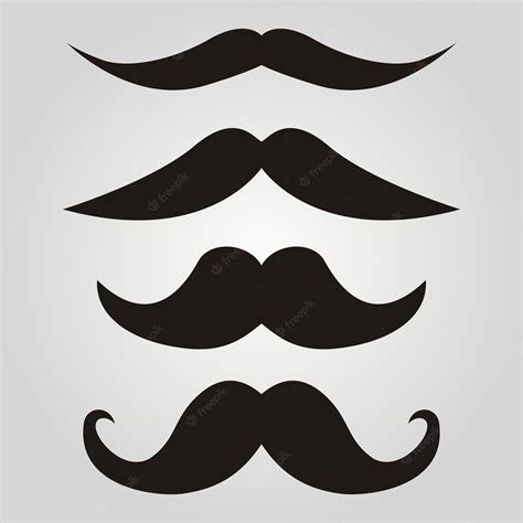 Premium Vector Vector Set Of Hipster Mustache