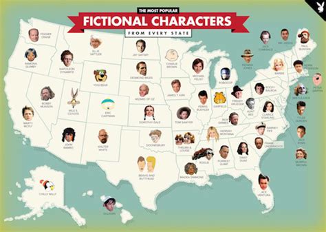 The Most Popular Fictional Character In Each State