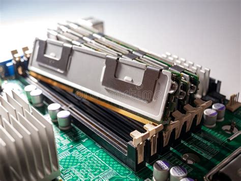 Installing Ram Modules In The Computer Motherboard Replacing And