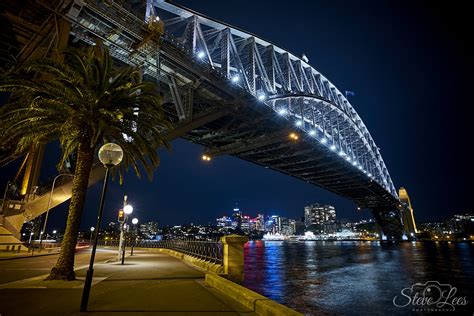 Sydney Harbour Bridge At Night Steve Lees Photography