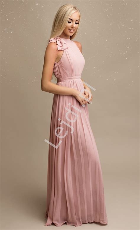 Syntetyczny 56 Obraz długa sukienka plisowana na wesele abzlocal mx pl