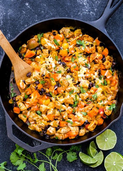 Mexican Chicken Sweet Potato And Black Bean Skillet Recipe Runner