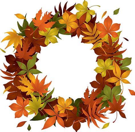 Royalty Free Autumn Wreath Clip Art Vector Images And Illustrations Istock