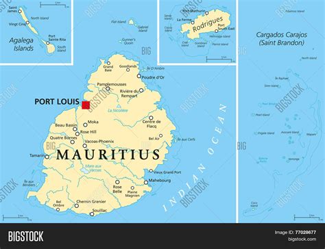 Mauritius Political Map Vector And Photo Bigstock