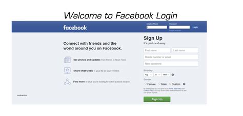 Welcome To Facebook Sign Up New Account And Login — Portal Login Facts
