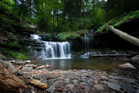 Landscape Photography Waterfall In The Woods Rocks Stream