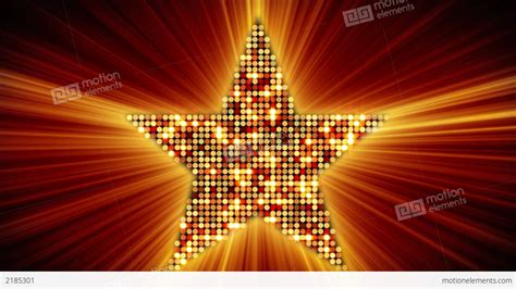 Shining Star Shape Of Orange Particles Loopable Stock Animation 2185301