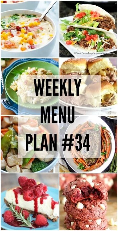 Weekly Menu Plan 34 Meal Planning Board Meal Planning Menus Planning