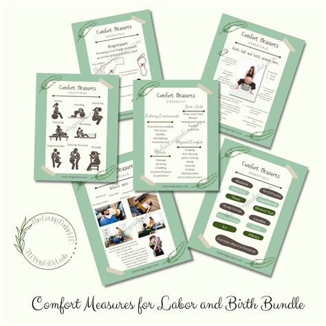 comfort measures bundle handouts birth education midwife doula birth partner support labor and