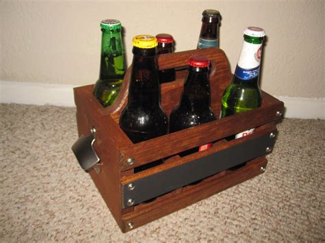 Wood 6 Pack Beer Carrier With Blackboard Label By Blueskyandcacti
