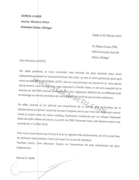 lettre d'excuse pour absence en cours  Modele de lettre type