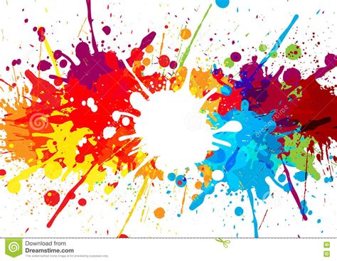 Orange and blue abstract wallpaper, colorful, digital art, artwork. Abstract Splatter Multi Color Background. Illustration De ...