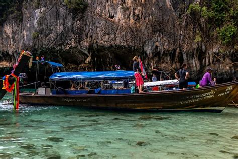 Phi Phi Island Thailand November 24 2019 Traditional Longtail Boats