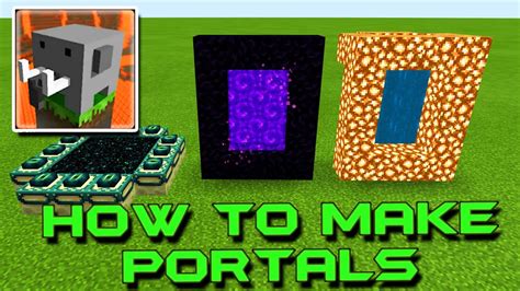How To Make A Portal To Nether Heaven And End In Craftsman Building