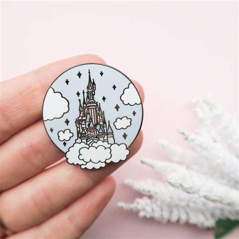 Disneyland Castle Enamel Pin Cute Enamel Pins Magical Etsy