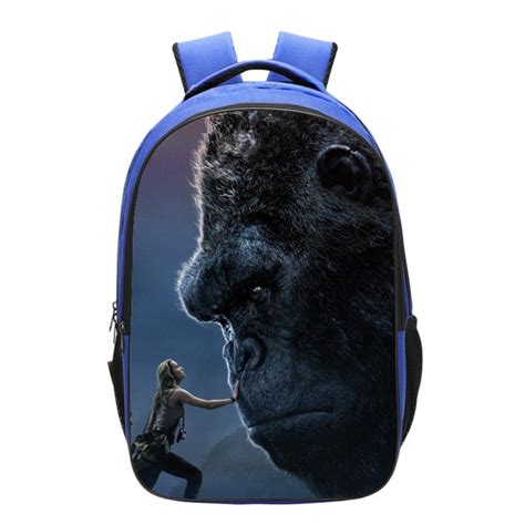King Kong Backpack School Bag Blue Baganime