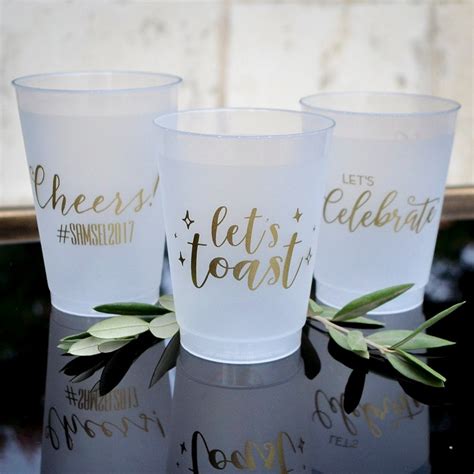 Personalized Frosted Wedding Cups Custom Printed Cups Etsy