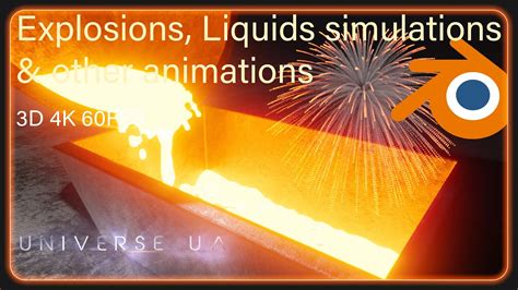 Blender Explosions And Liquids Simulations And Other Animations 3d 4k