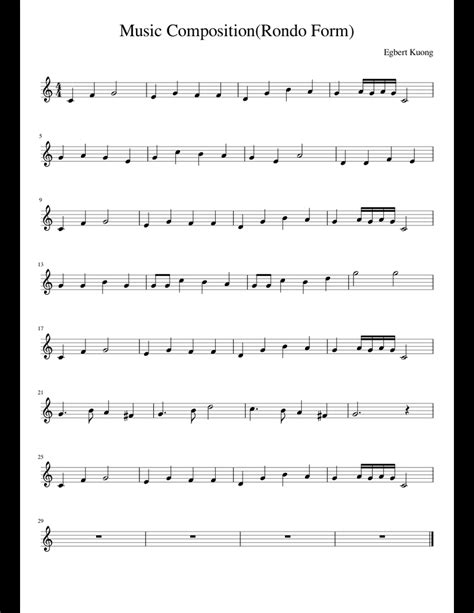 Music Compositionrondo Form Sheet Music For Piano Download Free In