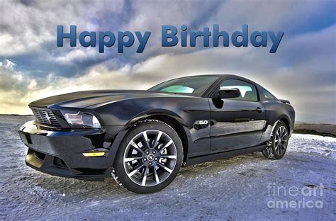 Happy Birthday Mustang Digital Art By Jh Designs