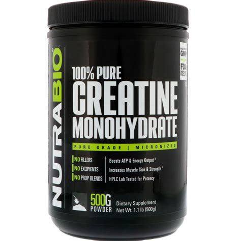 Nutrabio Labs Creatine Monohydrate 1 1 Lb 500 G