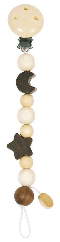 Heimess Dummy Chain Moon And Star Babynursery Wooden Pacifier Toy T