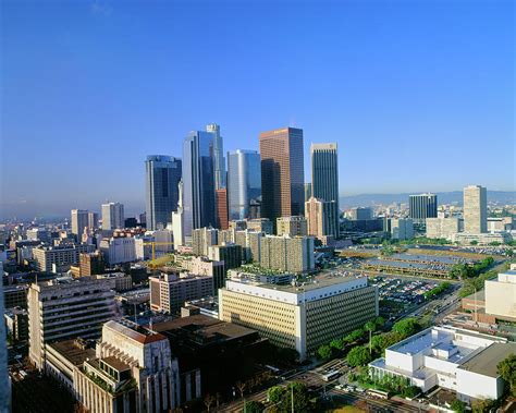 Los Angeles Skyline From City Hall Photograph By Panoramic