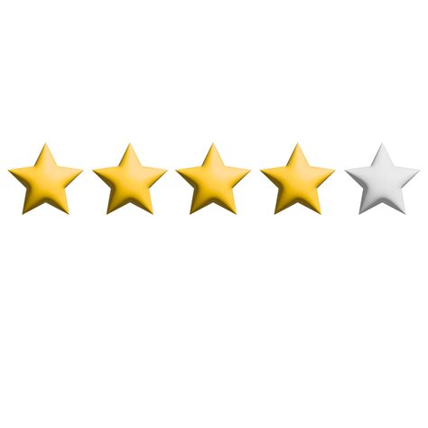 4 Stars Rating Sign And Symbol On Transparent Background 17178285 Png
