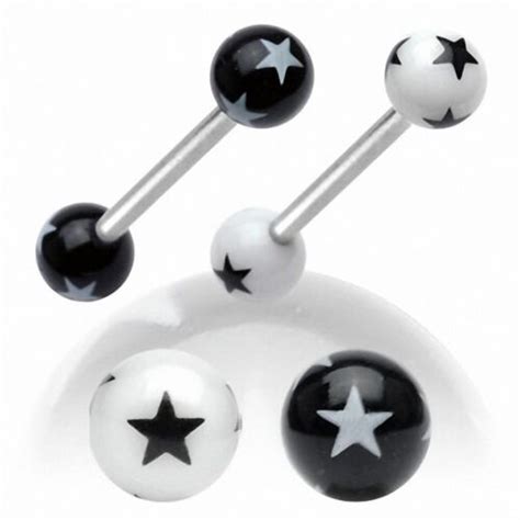 acrylic stars tongue piercing ebay