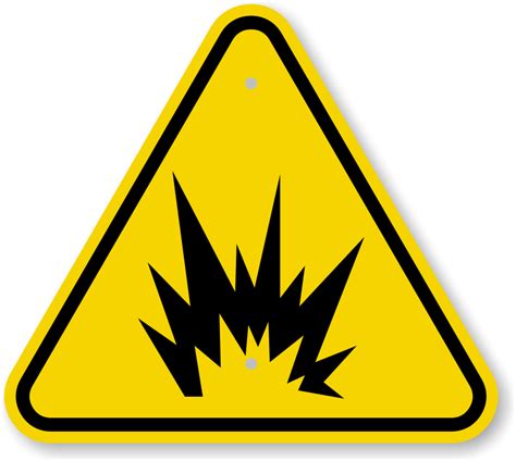 Iso Explosion Warning Sign Symbol Fast And Free Shipping Sku Is