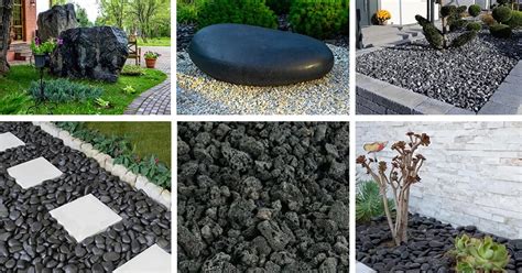 Black Rocks Landscaping Ideas With Pictures Popular Types