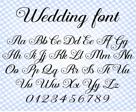 Wedding Font Svg Cursive Font Svg Calligraphy Font Svg Cursive Etsy