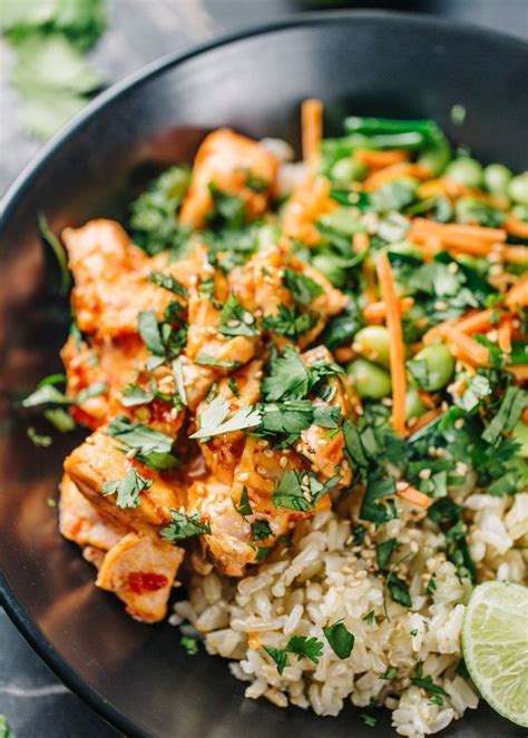 Sweet Chili Salmon Rice Bowls The Perfect Balance Of Spicy And Sweet