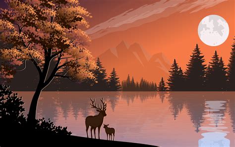 1680x1050 Deer 4k Forest Art 1680x1050 Resolution Wallpaper Hd Artist