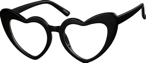 Zenni Women S Heart Shaped Prescription Eyeglasses Black Tr In 2020 Heart Shaped Glasses