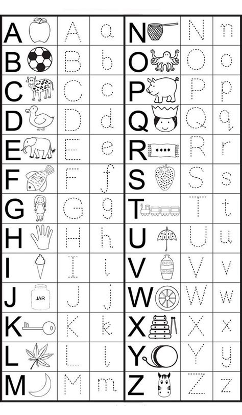 Capital letters are good for learning to write. Alphabet Tracing Printables for Kids | Letter tracing worksheets, Alphabet worksheets preschool ...