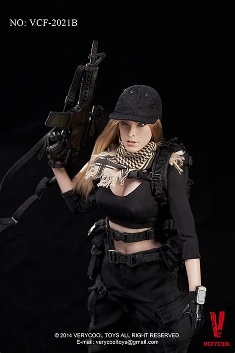 Vcf 2021b Very Cool Female Shooter Black Action Figure Boxed Set