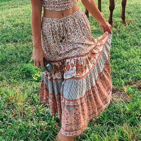 Bohemian Skirt I Boho Skirt I Gypsy Skirt I Maxi Skirt I Etsy