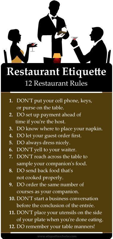 12 Restaurant Dos And Donts Great Dining Etiquette Tips