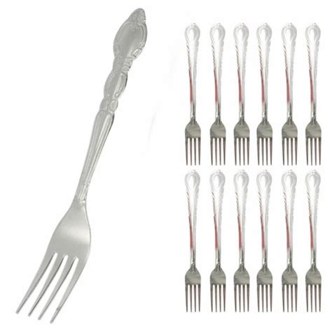 12 Dinner Forks Set Heavy Duty Stainless Steel Cutlery Table Flatware