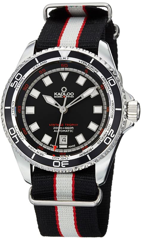 Current local time in greenwich mean time, gmt. Kadloo Vintage Trophy GMT Time Zone Men's Watch Model ...
